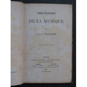 BEAUQUIER Charles Philosophie de la Musique 1865