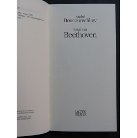 BOUCOURECHLIEV André Essai sur Beethoven 1991