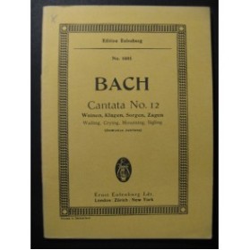 BACH J. S. Cantata No 12 Chant Orchestre