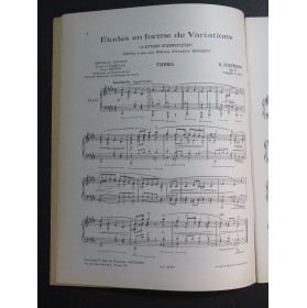 SCHUMANN Robert Etudes en forme de Variations op 13 Piano 1966