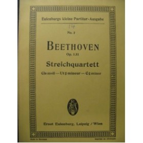 BEETHOVEN Streichquartett op 131 Violon Alto Violoncelle