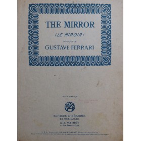 FERRARI Gustave The Mirror Chant Piano 1918