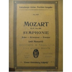 MOZART W. A. Symphonie KV 385 Orchestre