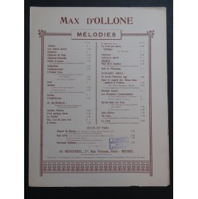 D'OLLONE Max Mandole Chant Piano 1928