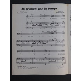 Je n'aurai pas le temps Michel Fugain Chant Piano 1967