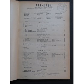 LECOCQ Charles Ali-Baba Opéra Chant Piano 1887