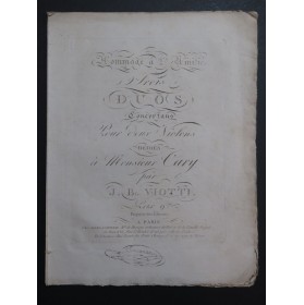 VIOTTI J. B. Trois Duos pour deux Violons 1er Violon ca1818