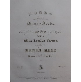 HERZ Henri Rondo sur Moïse Rossini op 37 Piano ca1828