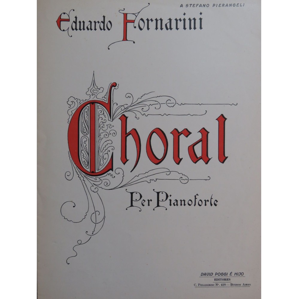 FORNARINI Eduardo Choral Piano 1914