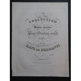 ZANI DE FERRANTI Marco Aurelio Fantaisie Variée No 1 op 1 Guitare ca1830