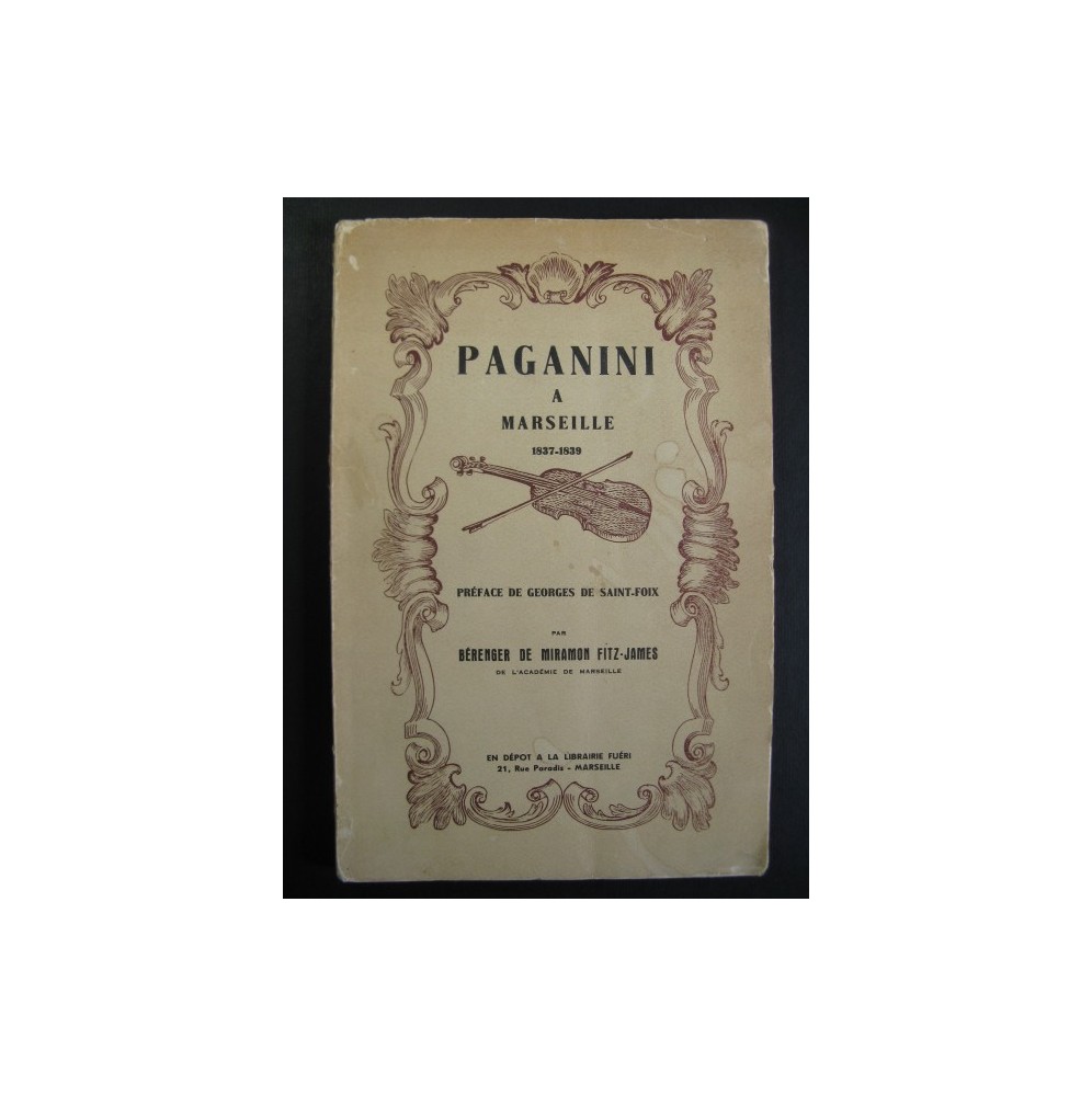 DE MIRAMON FITZ-JAMES B. Paganini à Marseille 1941