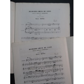 DEPAS Ernest Richard Coeur de Lion Fantaisie Piano Violon ca1865