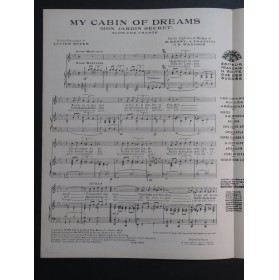 KENNY N. FRAZZINI A. et MADISON N. My Cabin of Dreams Chant Piano 1937