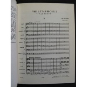 SCHUBERT Franz Symphonie No 8 Inachevée Orchestre