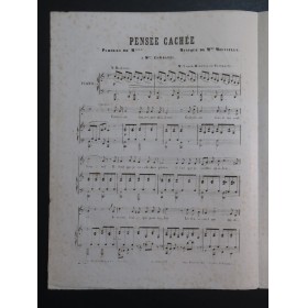 MOUVIELLE Pensée Cachée Chant Piano ca1860