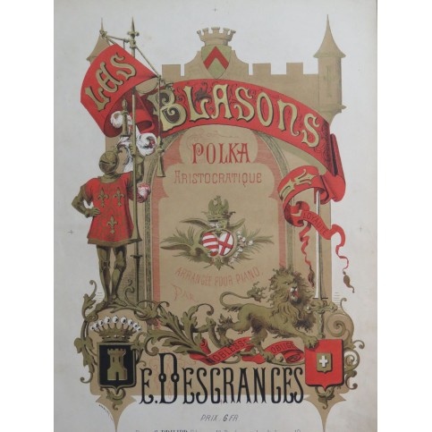 SEIBOLD Les Blasons Polka Aristocratique Piano ca1860