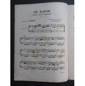 SEIBOLD Les Blasons Polka Aristocratique Piano ca1860