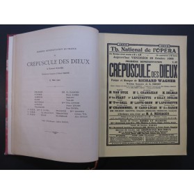 WAGNER Richard Le Crépuscule des Dieux Opéra Chant Piano 1908