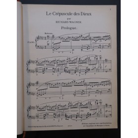 WAGNER Richard Le Crépuscule des Dieux Opéra Chant Piano 1908