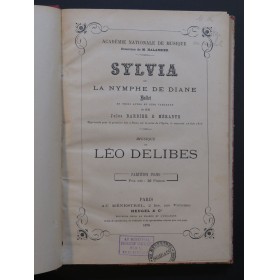DELIBES Léo Sylvia ou la Nymphe de Diane Ballet Piano 1927