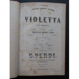 VERDI Giuseppe Violetta La Traviata Opéra Chant Piano ca1860