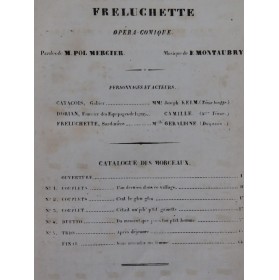MONTAUBRY E. Freluchette Opéra Chant Piano ca1870