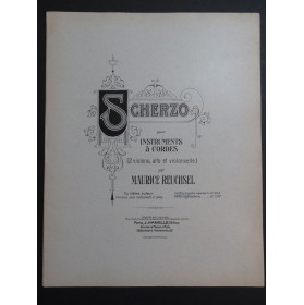 REUCHSEL Maurice Scherzo Violon Alto Violoncelle