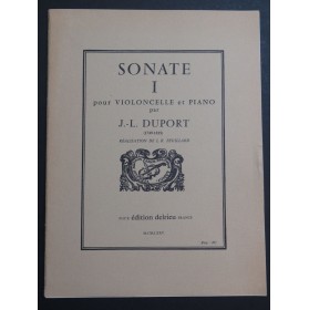 DUPORT J. L. Sonate No 1 Piano Violoncelle 1933