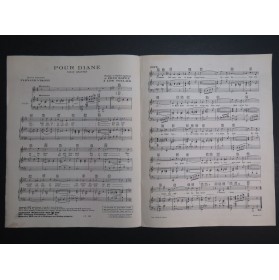 RAPEE Erno et POLLACK Lew Pour Diane Chant Piano 1928