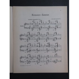 SCHÜTT Edouard Romance d'amour Piano 1895