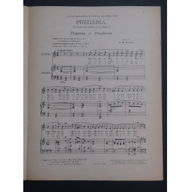 ALVAREZ F. M. Pregaria Chant Piano 1930