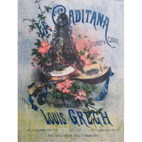 GREGH Louis La Gaditana Piano ca1881