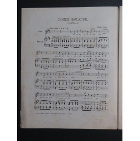 GALLOIS Charles Ronde Gauloise Chant Piano ca1880