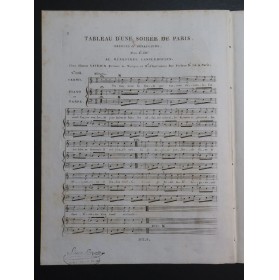 Tableaux d'une Soirée de Paris Chant Piano ou Harpe ca1810