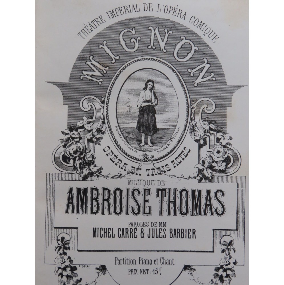 THOMAS Ambroise Mignon Opéra Chant Piano ca1866