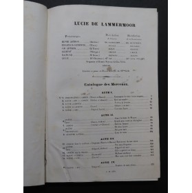 DONIZETTI G. Lucie de Lammermoor Opéra Chant Piano ca1860