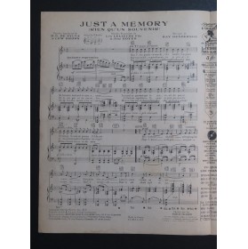 HENDERSON Ray Just a Memory Chant Piano 1927