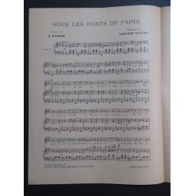 SCOTTO Vincent Sous les Ponts de Paris Chant Piano 1940
