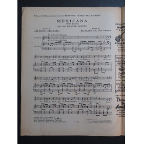 PARÈS Ph. et PARYS G. Van Mexicana Chant Piano 1927