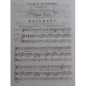 BOILDIEU Adrien Ce que je désire Chant Piano ca1820