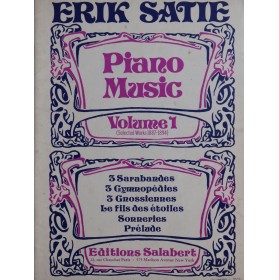 SATIE Erik Piano Music Volume 1 12 Pièces Piano ca1975