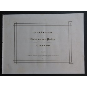 HAYDN Joseph La Création Die Schöpfung Oratorio Chant Piano ca1820