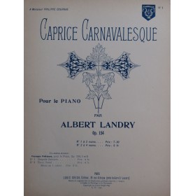 LANDRY Albert Caprice Carnavalesque Piano 1899