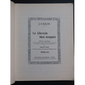 BACH J. S. Le Clavecin bien tempéré 2e Livre Piano 1950