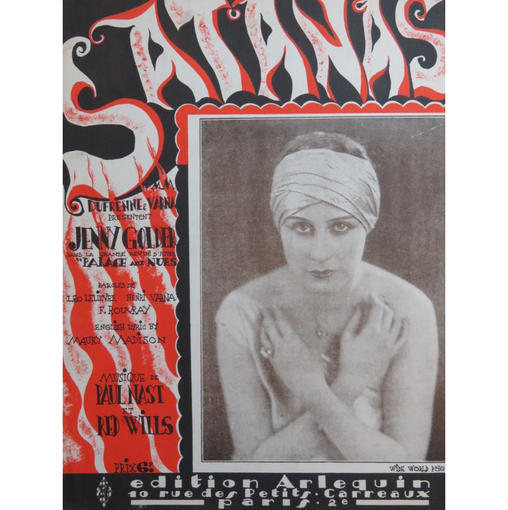 NAST Paul et WILLS Red Satanas Chant Piano 1927