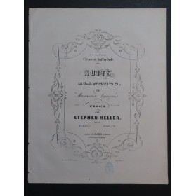 HELLER Stephen Nuits Blanches op 82 1er Livre 4 pièces Piano ca1853