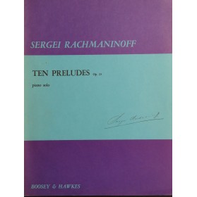 RACHMANINOFF Sergei Ten Preludes op 23 Piano