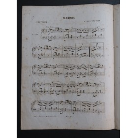 LÖWENSTEIN Franz Clorinde Piano ca1850