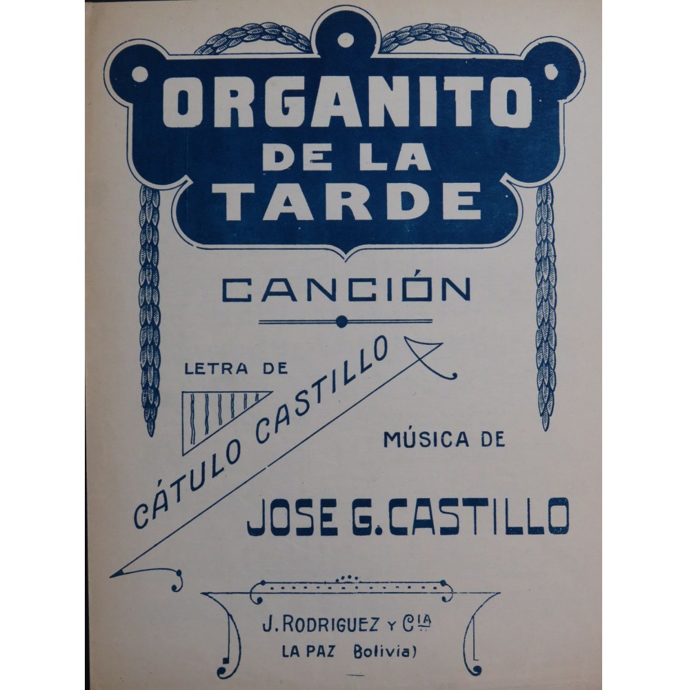 CASTILLO Jose G. Organito de la Tarde Piano