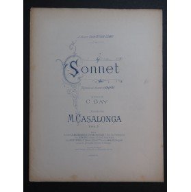CASALONGA M. Sonnet Chant Piano